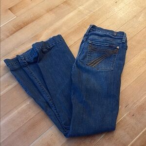 7 For All Mankind Blue Flare Leg Jeans